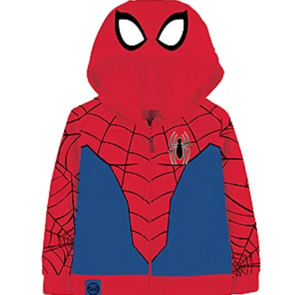 Marvel Spider-Man Kids Costume Hoodie - Red and Blue - Picture 3 of 3